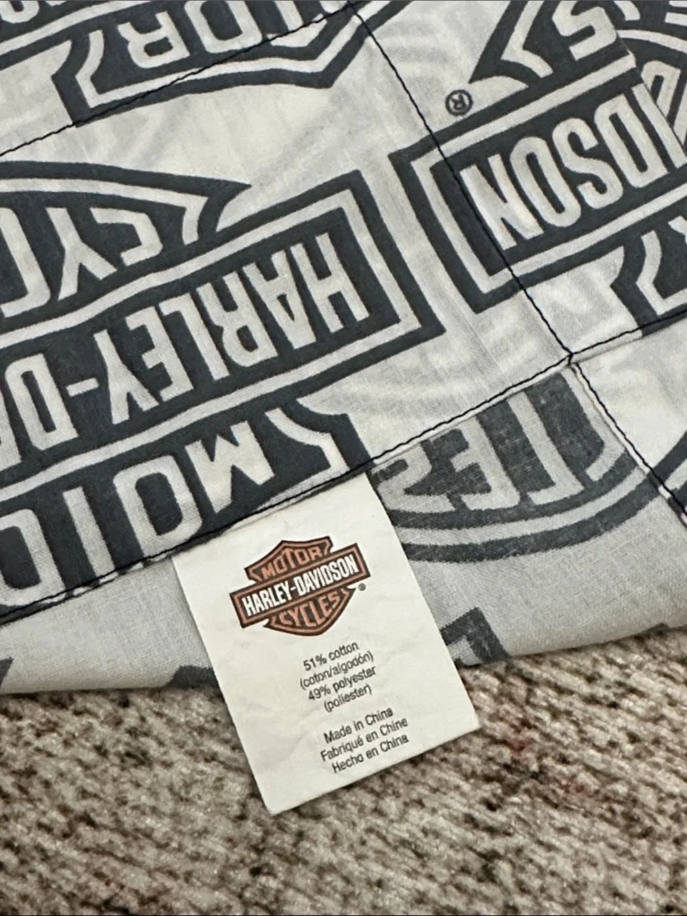 Authentic Harley Davidson 2 Panel Window Curtains